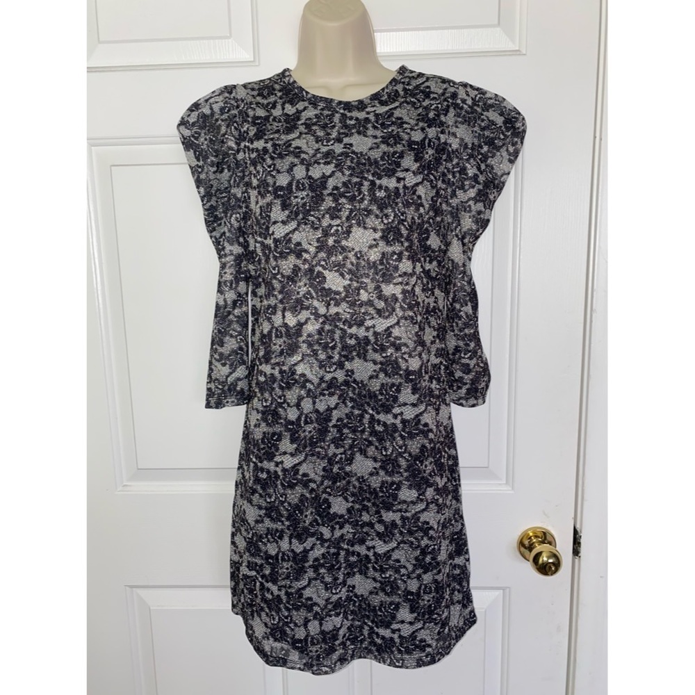 Michael Kors Petite Black Floral Lace Dress - Picture 4 of 5